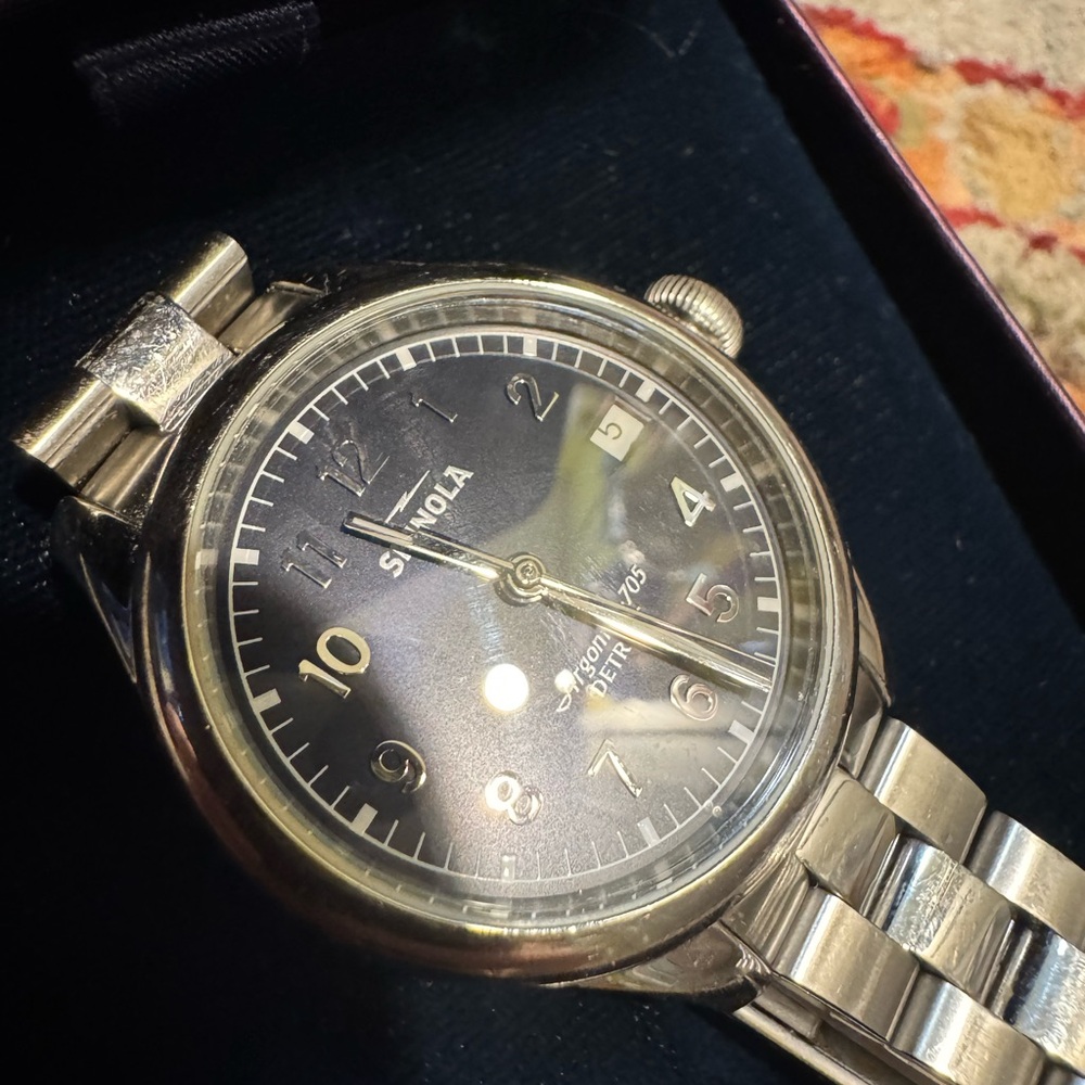 Shinola Aragonite 705 Detroit Watch Limited Japan Silver Tone Womens - Picture 3 of 9